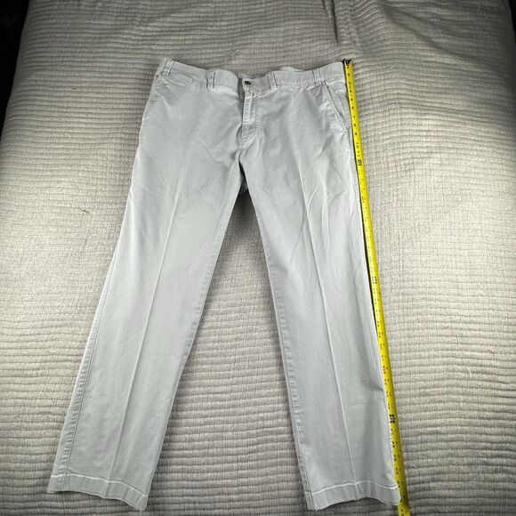 Duck Head Gold School Pant Men 42x32 Gray Chino Khaki Classic Fit Stretch - Picture 3 of 12